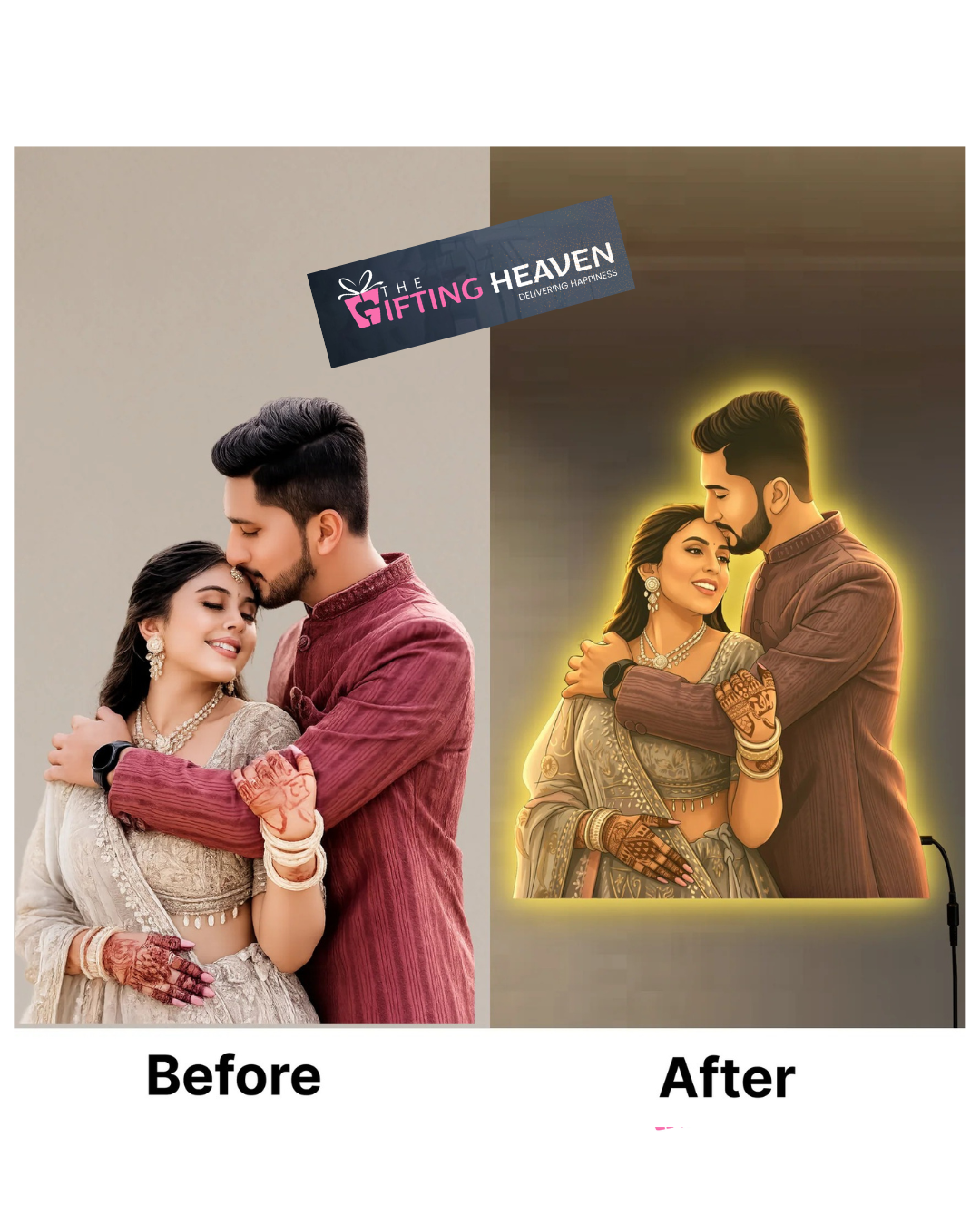 Turn Your Memories into a Glowing Masterpiece! Wooden 3D LED Photo Cutout
