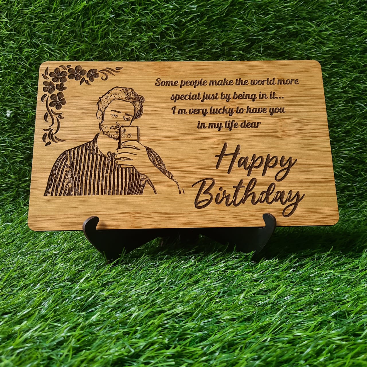 WOODEN PHOTO PLAQUE