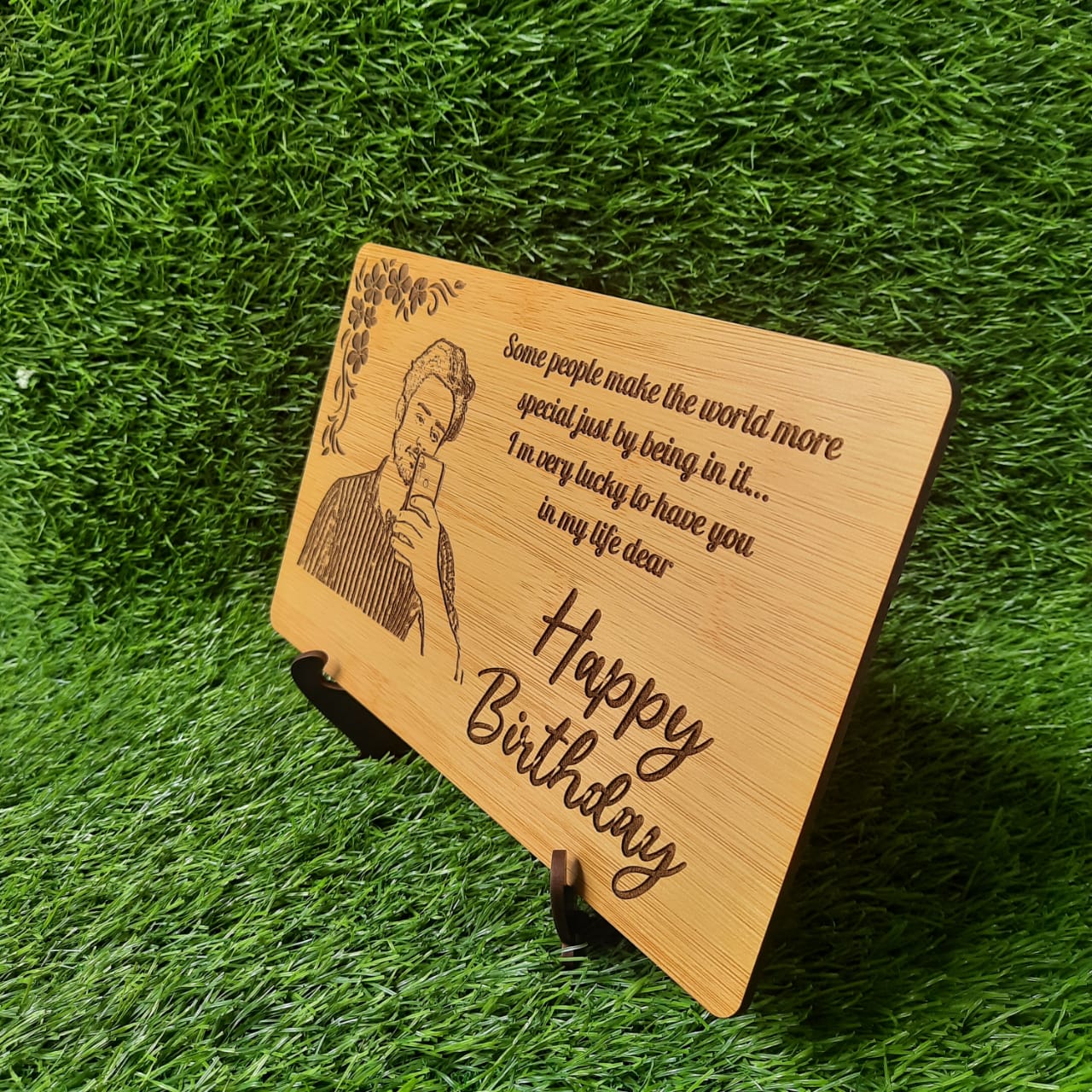 WOODEN PHOTO PLAQUE
