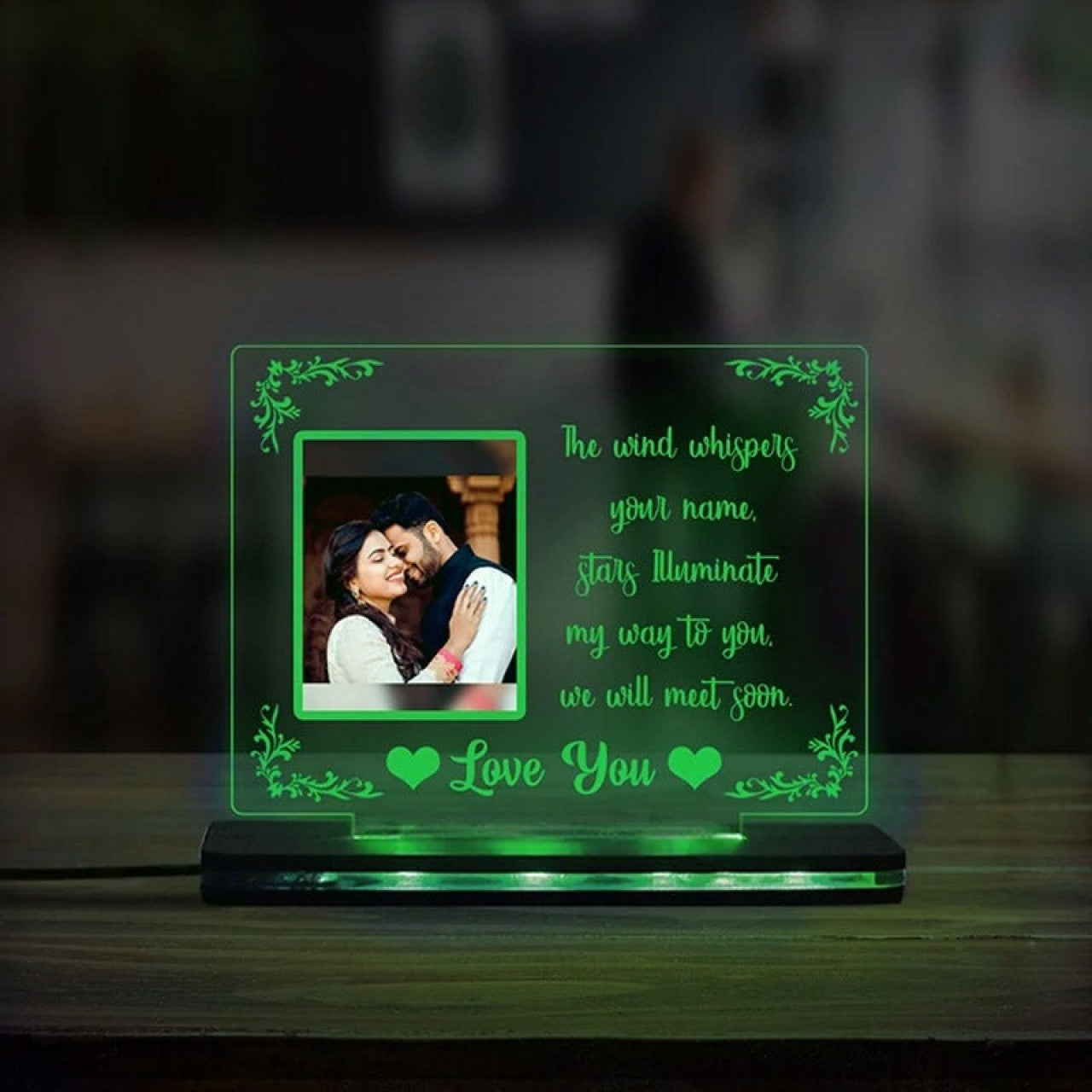 LOVE ACRYLIC PHOTO LAMP - MULTICOLOR