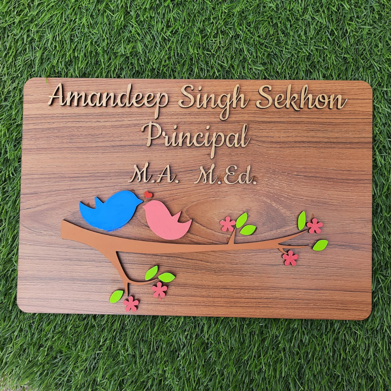 HAND-PAINTED NAMEPLATE - RECTANGLE