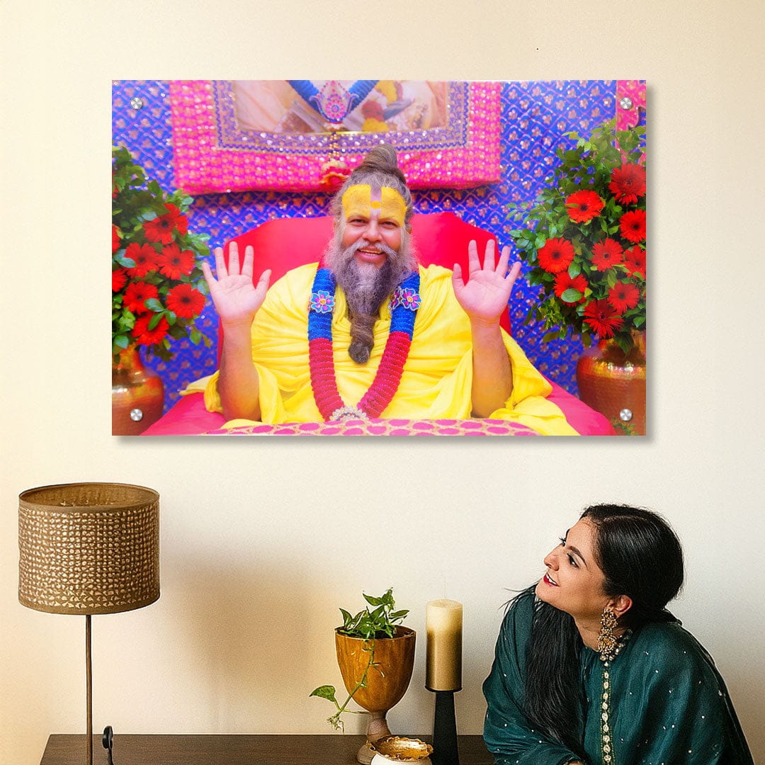 Shree Premanand Maharaj Ji Acrylic Wall Frame.