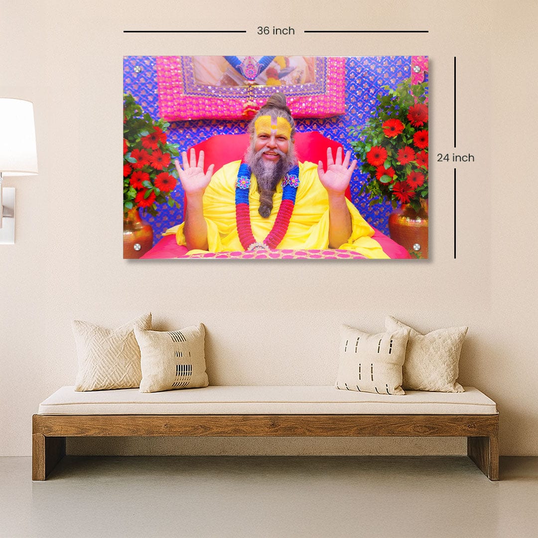 Shree Premanand Maharaj Ji Acrylic Wall Frame.