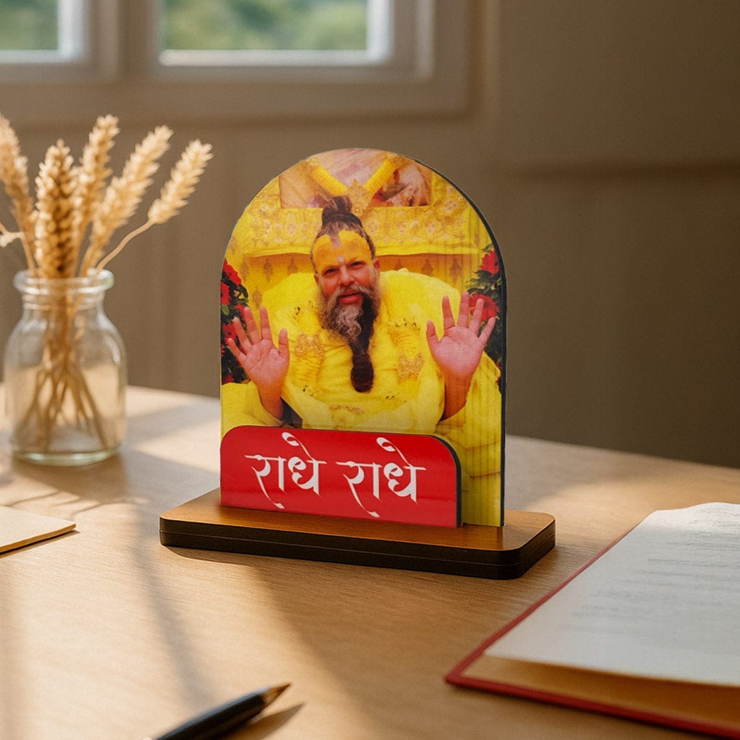 Premanand ji Maharaj Wooden Table Stand.