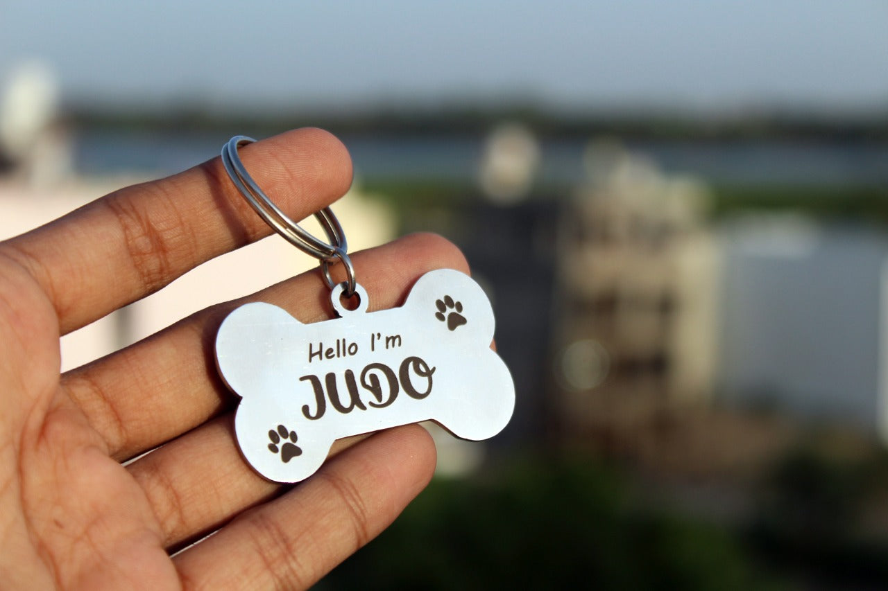 Bone Shaped Personalised Keychain