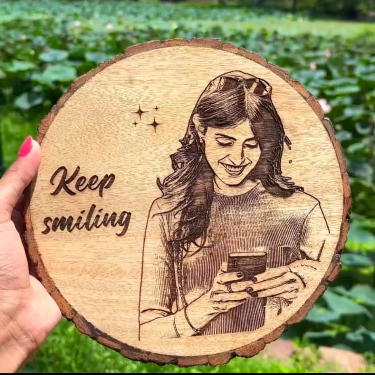 ๐ ๐ NATURAL WOOD PHOTO FRAME (100% off)