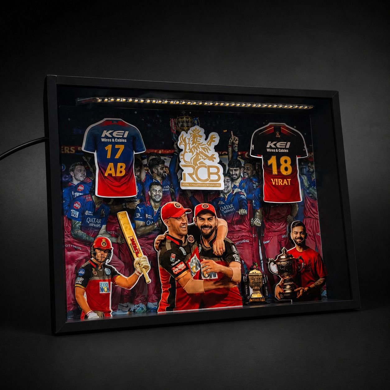 RCB VK & AB-CRICKETER MINIATURE FRAME