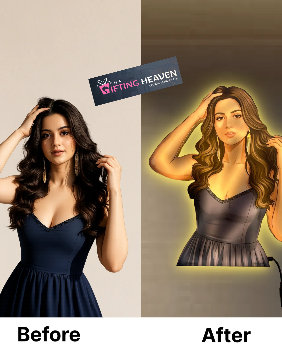 Turn Your Memories into a Glowing Masterpiece!  Wooden 3D LED Photo Cutout