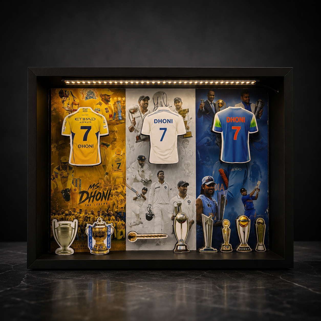 Legend Tribute MS Dhoni 3D Frame