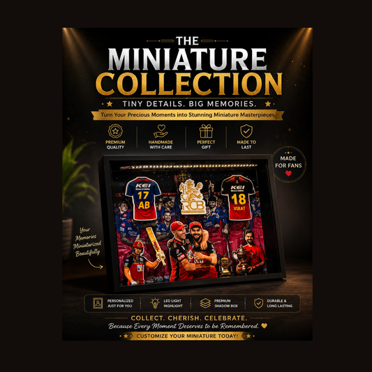RCB VK & AB-CRICKETER MINIATURE FRAME