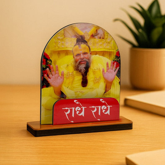 Premanand ji Maharaj Wooden Table Stand.