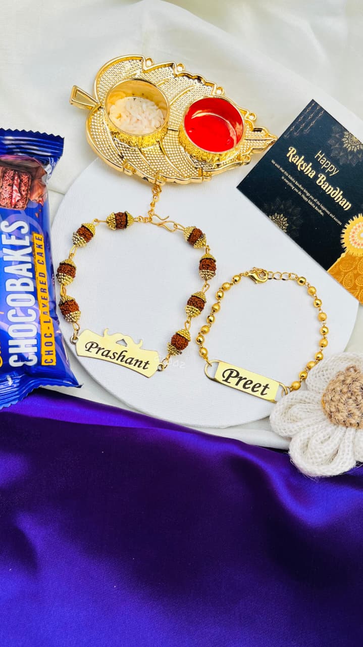 Rudraksh Mini Combo Bhai Bhabhi Rakhi 2.0