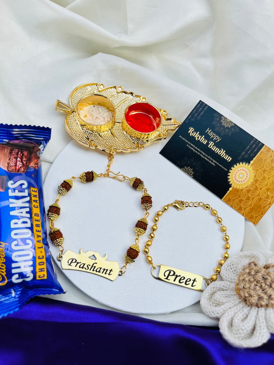 Rudraksh Mini Combo Bhai Bhabhi Rakhi 2.0