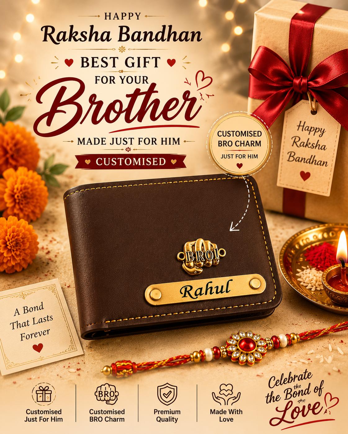 Wallet and Rakhi combo