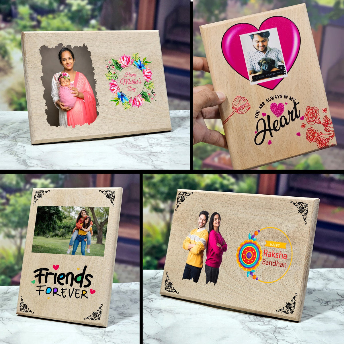 💝 CUSTOMISED WOODEN PHOTO PLAQUE (UV PRINT)