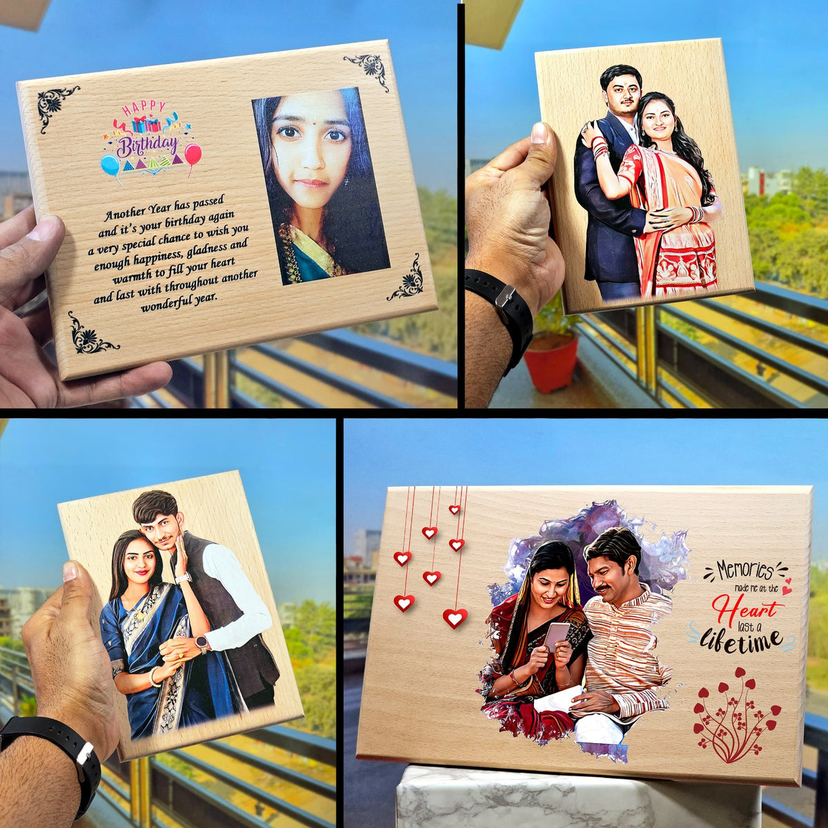 💝 CUSTOMISED WOODEN PHOTO PLAQUE (UV PRINT)