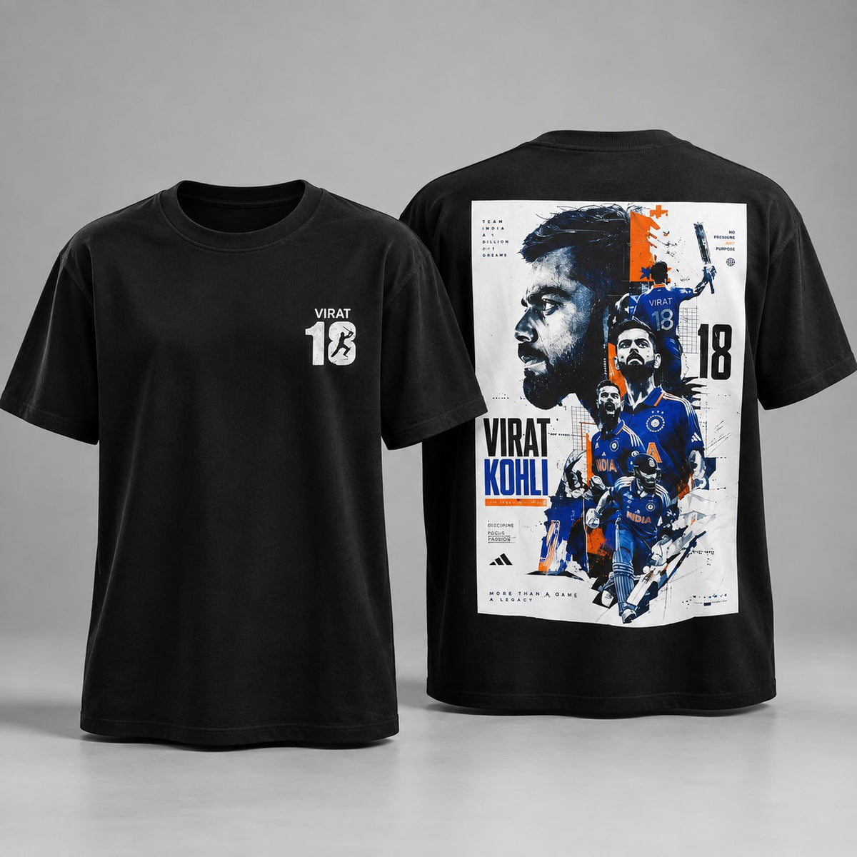 The Virat Kohli 18 T-Shirt is here! 🖤❤️