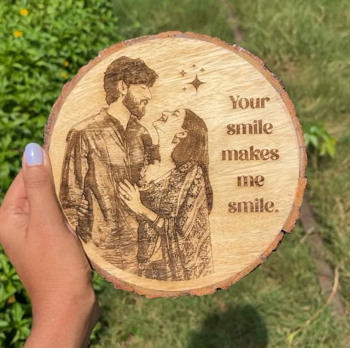 💝 NATURAL WOOD PHOTO FRAME